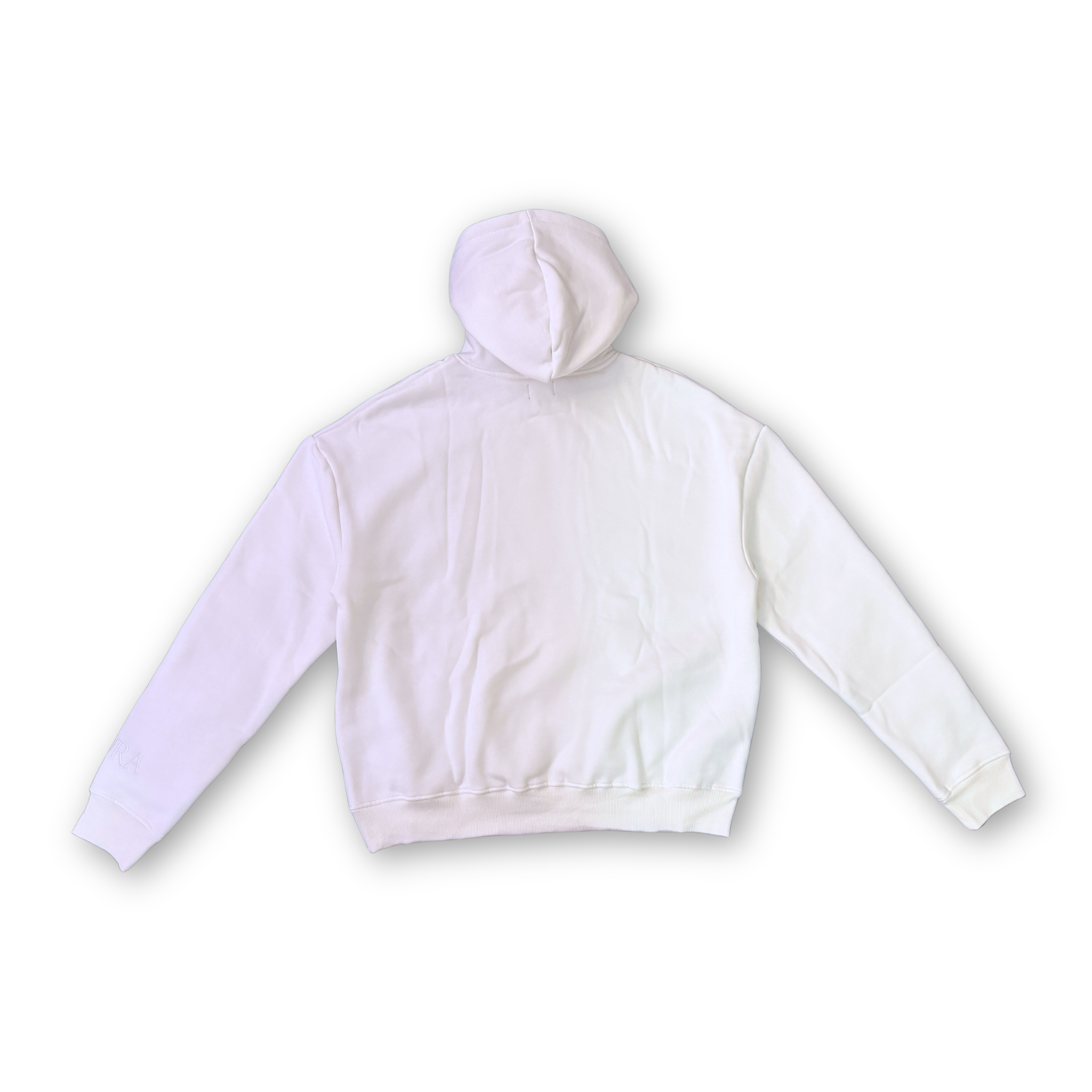 Signature White Cotton Fleece Hoodie