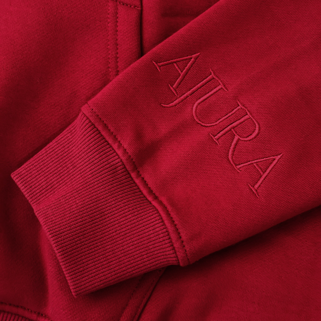 Dark Cherry Cotton Fleece Set