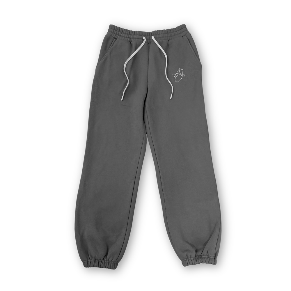 Charcoal Cotton Fleece Pants