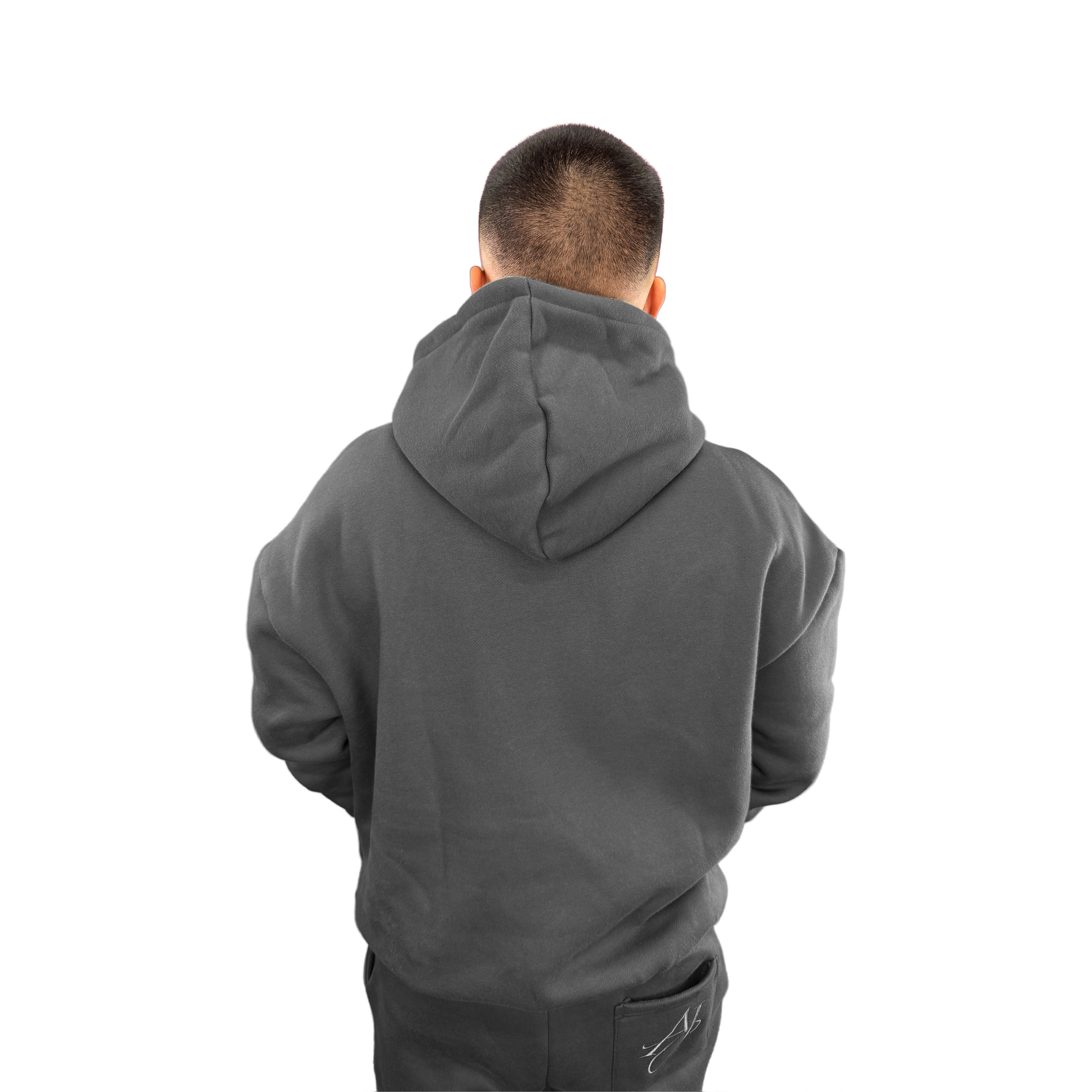 Charcoal Cotton Fleece Hoodie
