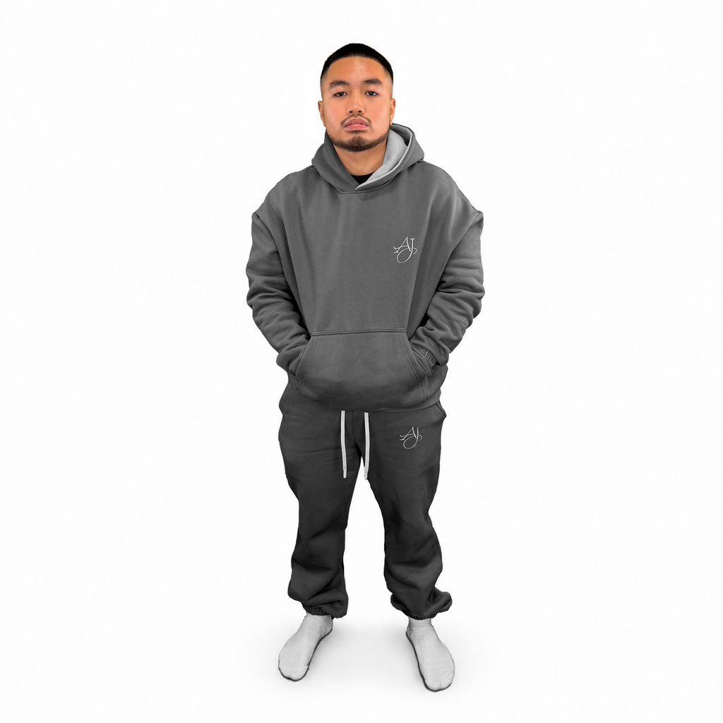 Charcoal Cotton Fleece Set