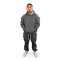 Charcoal Cotton Fleece Set