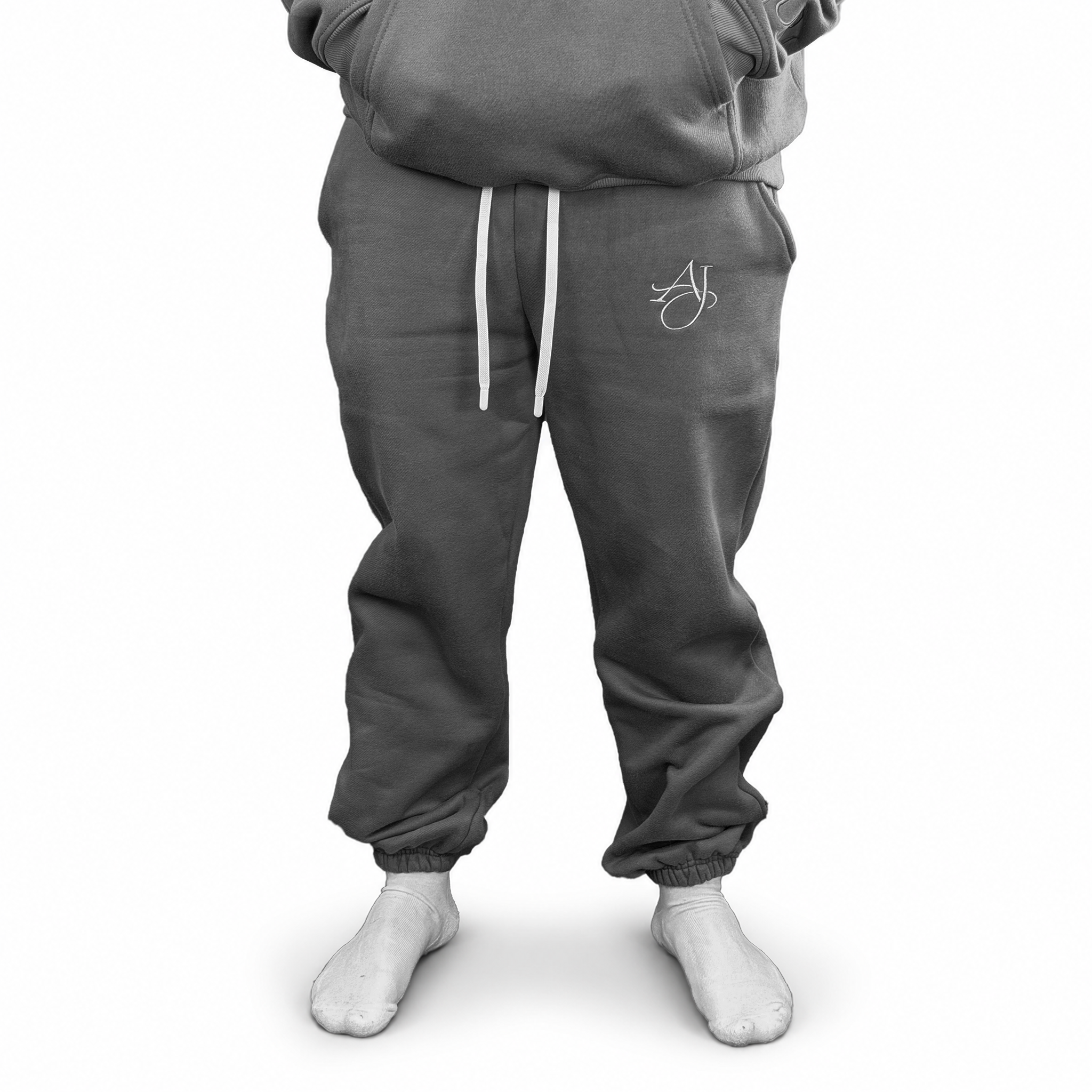 Charcoal Cotton Fleece Pants