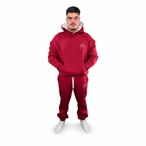 Dark Cherry Cotton Fleece Set