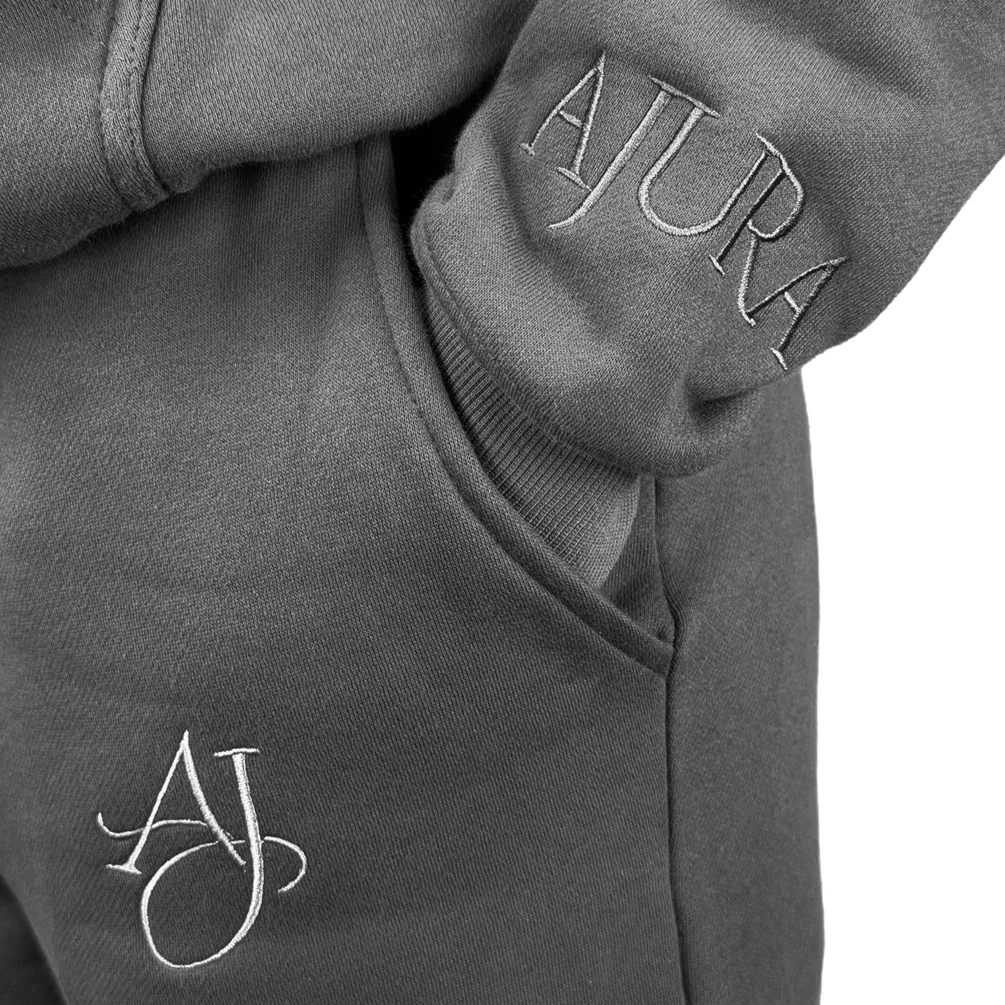 Charcoal Cotton Fleece Set