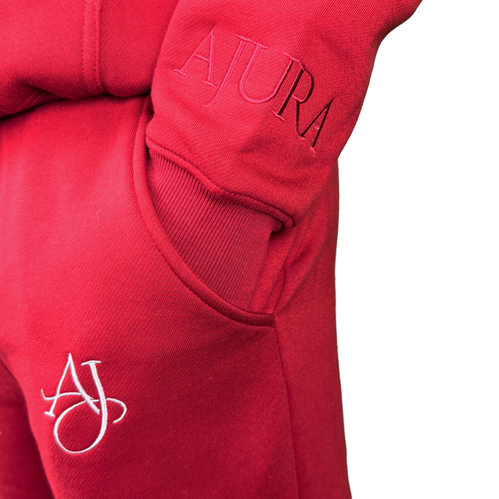 Dark Cherry Cotton Fleece Set