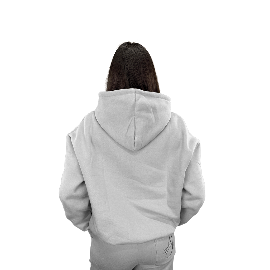 Stone Cotton Fleece Hoodie