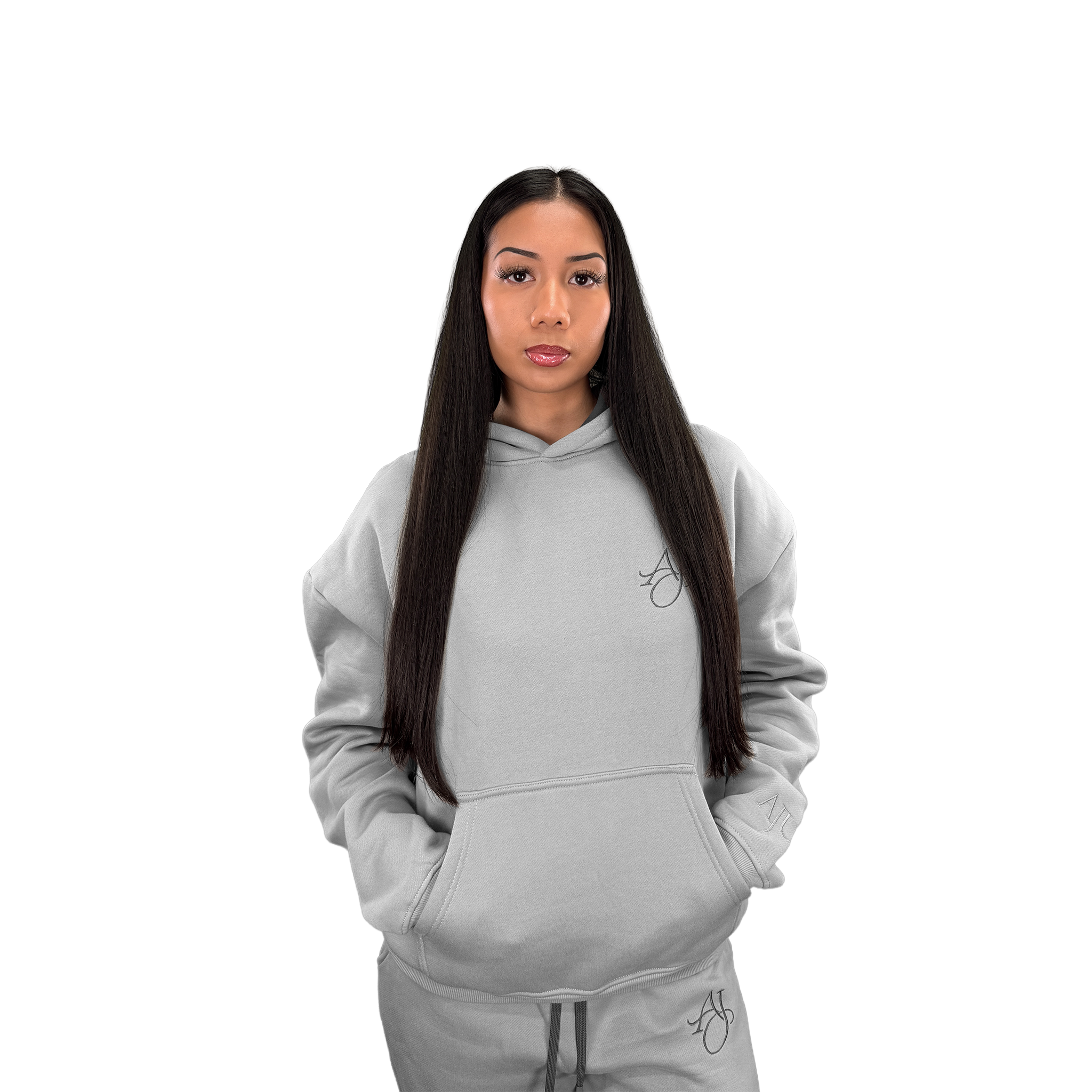 Stone Cotton Fleece Hoodie