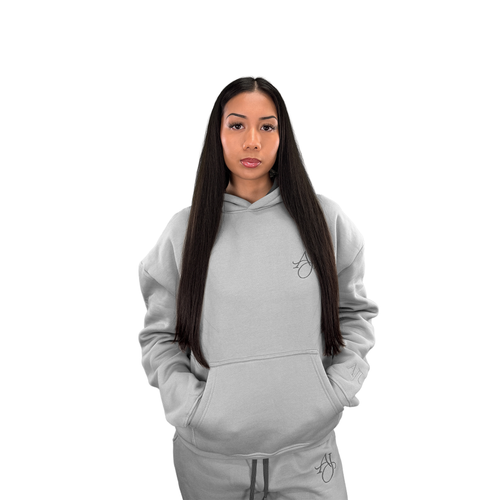 Stone Cotton Fleece Hoodie